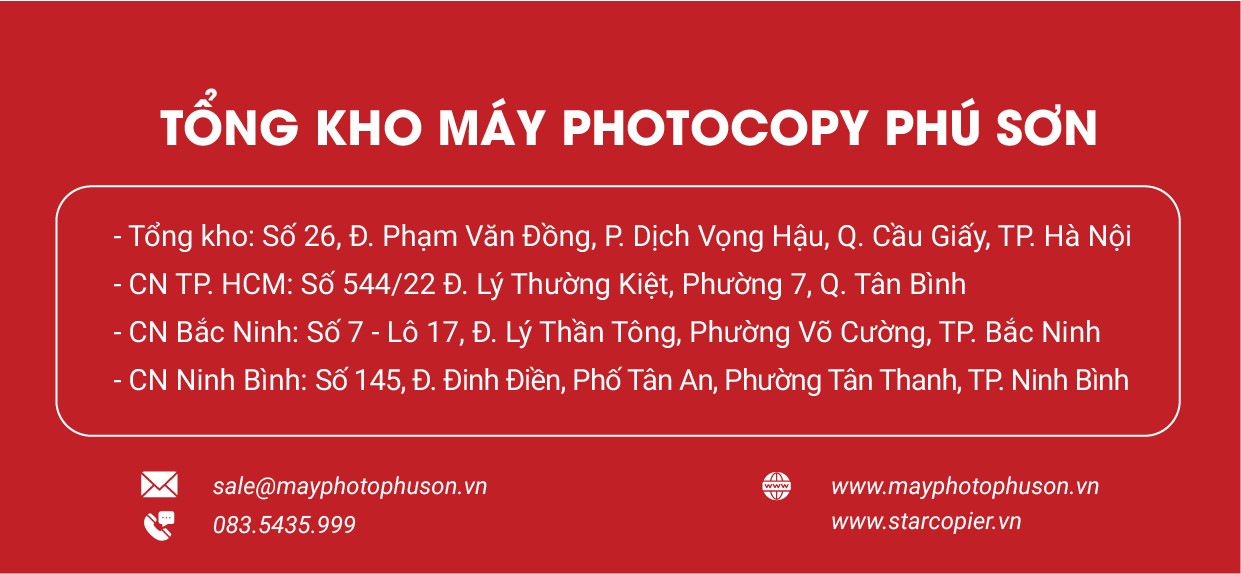 Liên hệ Tổng kho máy Photocopy Phú Sơn