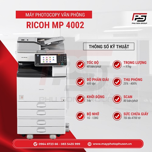 Dịch vụ Thuê máy Photocopy Ricoh Aficio MP 4002