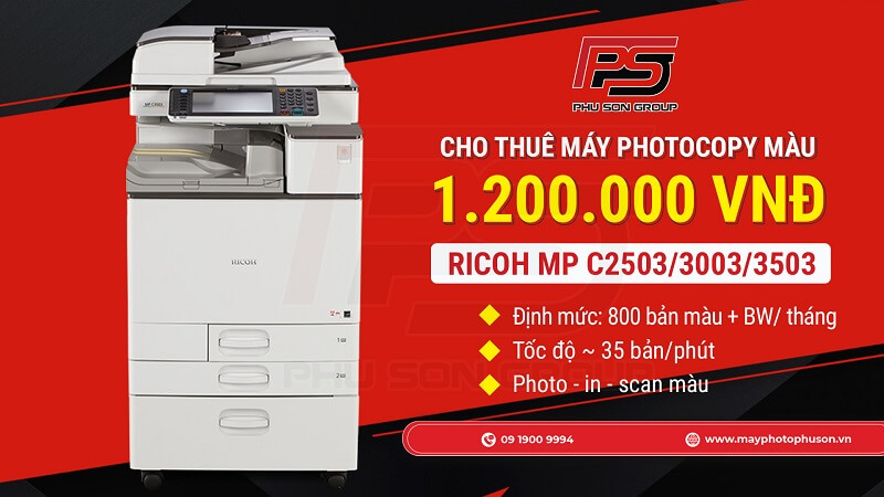 Thuê máy Photocopy Ricoh Aficio MP C3003.3503