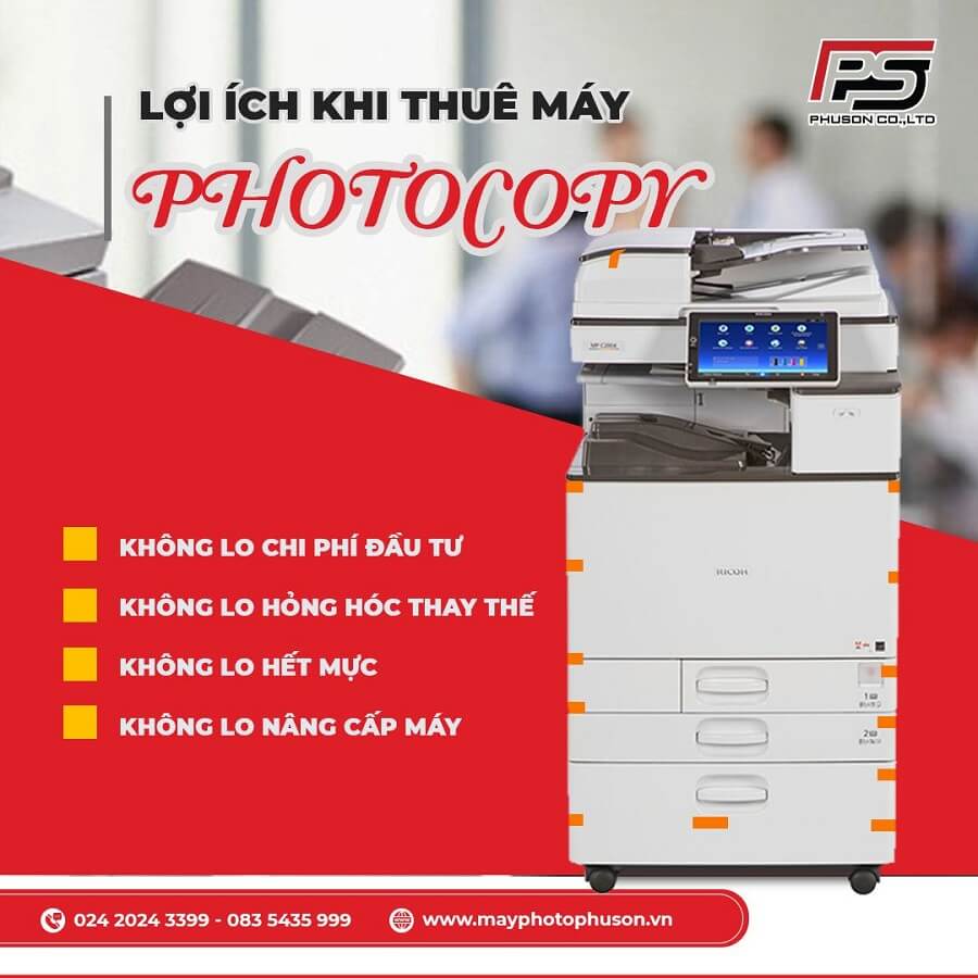 Lợi ích thuê máy photocopy tại quận Ba Đình