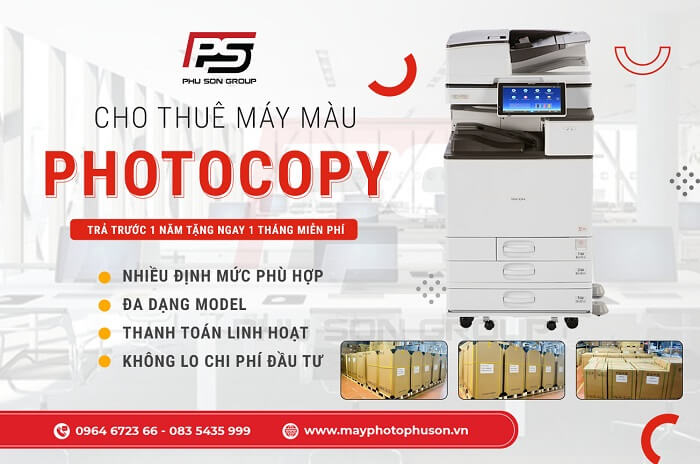 Dịch vụ thuê máy photocopy màu tại Phú Sơn