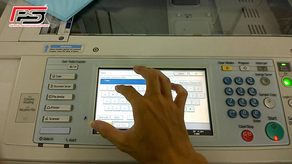 thao tác scan bằng máy photocopy