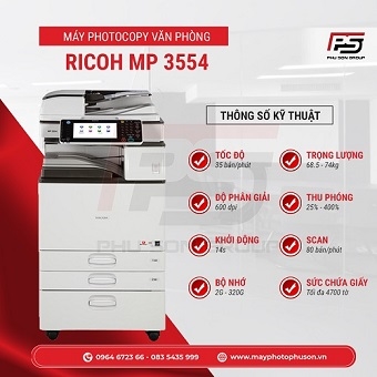 Thuê Máy Photocopy Ricoh Aficio MP 3554