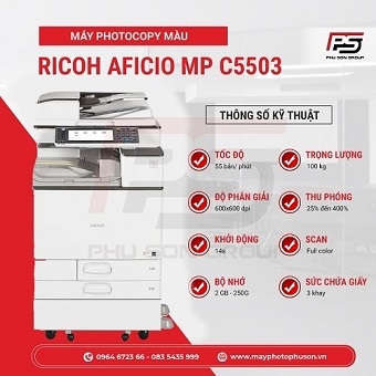 Thuê Máy Photocopy Ricoh MP C5503