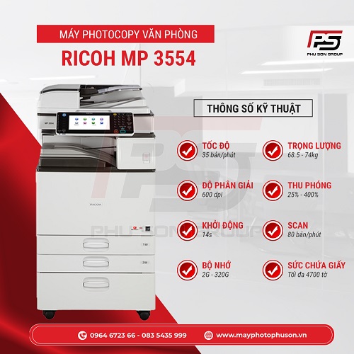 Dịch vụ Thuê máy Photocopy Ricoh Aficio MP 3554