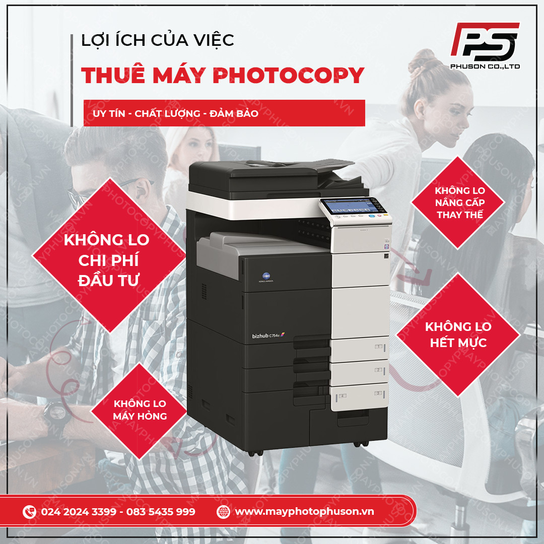 Những lợi ích mà dịch vụ thuê máy photocopy đem lại