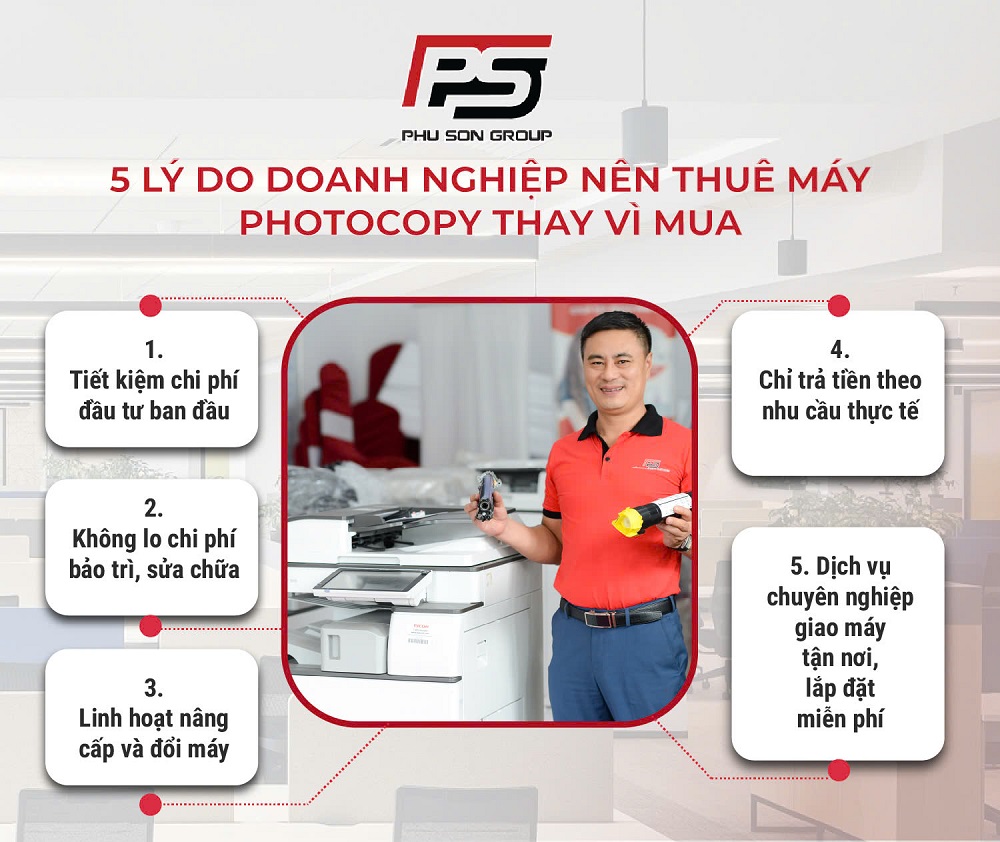 Lý do nên lựa chọn dịch vụ thuê máy photocopy